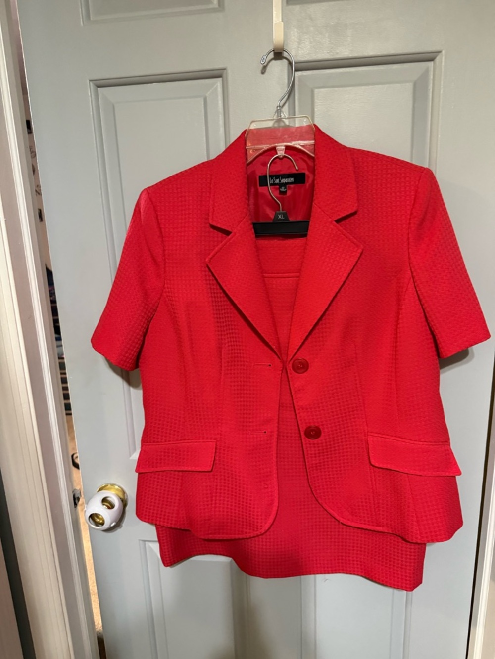 Le Suit Bright dark orange/red  Short-Sleeve suit Set